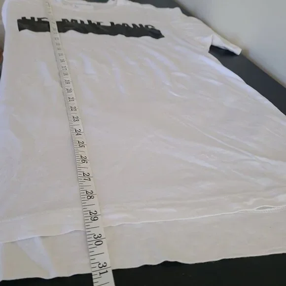 Helmut Lang Men’s Oversized Logo T-Shirt White Size XL - Picture 8 of 8